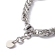 Mixed Gemstone Beaded Stone Bracelet for Girl Women BJEW-F418-08-3