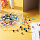 Yilisi 100 pz 8 colori perla di vetro rotonda charms connettore perline FIND-YS0001-21-6