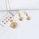 Trendy Women's Dangle Earrings and Pendant Necklaces Jewerly Sets SJEW-L192-23-3