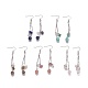 Natural Mixed Gemstone Dangle Earrings EJEW-JE02993-M-1