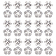 Unicraftale304ステンレス鋼ビーズキャップ  花  5枚の花びらと6枚の花びら  ステンレス鋼色  100個/箱 STAS-UN0013-93P-1