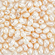 Nbeads1連売り天然養殖淡水真珠ビーズ連売り  オーバル  ベージュ  3.5~6x2~3mm  穴：0.8mm  約68~70個/連  13.78~14.17インチ（35~36cm） PEAR-NB0001-44-4