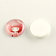 Little Girl Pattern Flatback Half Round Glass Dome Cabochons for DIY Projects X-GGLA-R026-16mm-21-2