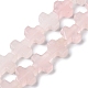 Granos naturales de abalorios de cuarzo rosa G-M418-B10-01-1