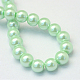 Backen gemalt pearlized Glasperlen runden Perle Stränge HY-Q003-10mm-04-3