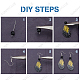 Kits para hacer aretes colgantes con alas de mariposa diy de Sunnyclue DIY-SC0019-73-4