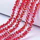 Chapelets de perles en verre électroplaqué EGLA-A034-T4mm-B06-1