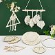 BENECREAT 12Pcs Triangle Macrame Frame Wood Hoop Rings Macrame Art Frame Weaving Macrame for DIY Craft Making Home Wall Hanging Wreath Decoration DIY-BC0009-97-7