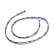 Натуральное синее пятно нитки из бисера яшмы G-M389-08-2