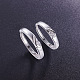 Регулируемые кольца Shegrace с 925 сердечком из стерлингового серебра с родиевым покрытием JR231A-2