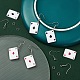 Bricolage poker carte à jouer pendentif boucles d'oreilles faisant kit DIY-YW0004-60-6