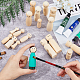 SUPERFINDINGS 18Pcs 9 Style Unfinished Wooden Peg Dolls Display Decorations WOOD-FH0002-08-3