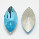 Cabujones de cristal con rhinestone RGLA-T083-4x8mm-12-2