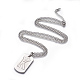 304 geteilte Halskette aus Edelstahl NJEW-L152-03K-1