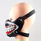Punk PU Leather Teeth Pattern Mouth Cover AJEW-O015-01-2
