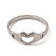 304 кольцо из нержавеющей стали с полым сердцем на палец руки для женщин RJEW-K239-03P-1