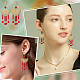 UNICRAFTALE 24pcs 2 Colors Bohemia Stud Earring Stainless Steel Hypoallergenic Earrings Post with Horizontal Loops 17x14.5mm Flower Stud Earring Findings for Jewelry Making STAS-UN0040-80-6
