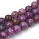 Fili di perle di pietra mica naturale di lepidolite / viola G-T103-05-1