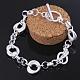 Exquisite Brass Ring Link Bracelets for Women BJEW-BB08950-4