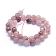 Chapelets de perles aux fraises en quartz naturel G-L552E-04C-3