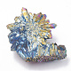 Electroplate Natural Druzy Quartz Crystal Decorations G-S299-114C-3