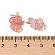 Quarzo della ciliegia ciondoli di vetro KK-P242-31G-07-3