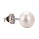 Valentine Presents for Her 925 Sterling Silver Ball Stud Earrings EJEW-D029-6mm-2-4
