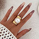 Legierung mit Kunststoffperlen-Fingerringen&nbsp;FS-WGC5205-01-2