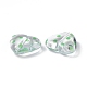 透明なアクリルビーズ  水玉柄の心  透明  グリーン  15.5x17.5x6mm  穴：1.7mm OACR-C009-05A-3