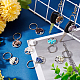 SUPERFINDINGS 18Pcs 9 Styles Tree of Life Keychain Natural Crystal Stone Handmade DIY Keychain Charm Pendant Gemstone Key Chain Charm for Handmade DIY Lucky Bag Charms Keyring KEYC-FH0001-15-2
