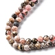 Brins de perles de rhodonite argentine naturelle G-M399-01B-3