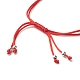 Accessoires de fabrication de bracelet en cordon tressé en nylon réglable AJEW-JB01097-4