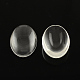 Transparent Oval Glass Cabochons GGLA-R022-45x35-1