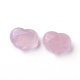 Piedra de palma de corazón de cuarzo rosa natural G-P426-A04-2