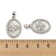 Кулоны из латуни с прозрачным микропаве и кубическим цирконием KK-A214-30P-3