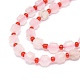 Natürlichen Rosenquarz Perlen Stränge G-O201B-24-3