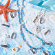 Sunnyclue 電気メッキ天然カウリーシェルペンダント 20 個  鉄のパーツが付いた貝殻のチャーム  プラチナ  18~24x10~14x6~7mm  穴：1.5mm SHEL-SC0001-30-4