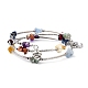 Three Loops Natural Gemstone Beaded Wrap Bracelets X-BJEW-JB02331-03-1