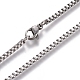 Unisex 304 Stainless Steel Box Chain Necklaces STAS-D0002-35P-3