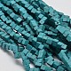 Cube Synthetic Turquoise Beads Strands G-N0134-07-1