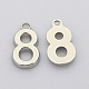 Rack Plated Zinc Alloy Number Charms PALLOY-A062-8P-NR-1