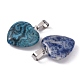 Heart Natural & Synthetic Mixed Stone Pendants X-G-Q438-M-3