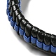 5 шт. 5 стильных регулируемых плетеных браслета из искусственной кожи с вощеным шнуром для мужчин BJEW-F458-01-5