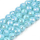 Electroplate opaco colore solido perle di vetro fili EGLA-N002-26-A01-1