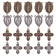 Composants de lustre en alliage de style tibétain et pendentifs de style tibétain TIBE-PH0004-53-1