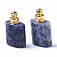 Pendentifs de bouteille de parfum ouvrables en jaspe bleu naturel G-T130-14B-3
