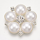 Cabujones de perlas de imitación de plástico ABS KK-T043-05S-2