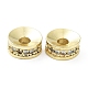 Rack Plating Brass Micro Pave Clear Cubic Zirconia Beads KK-C035-05A-G-1