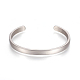 304 Stainless Steel Cuff Bangles STAS-I110-10-6mm-2