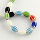 Oval Handmade Millefiori Glass Beads Strands X-LK-R004-38-2